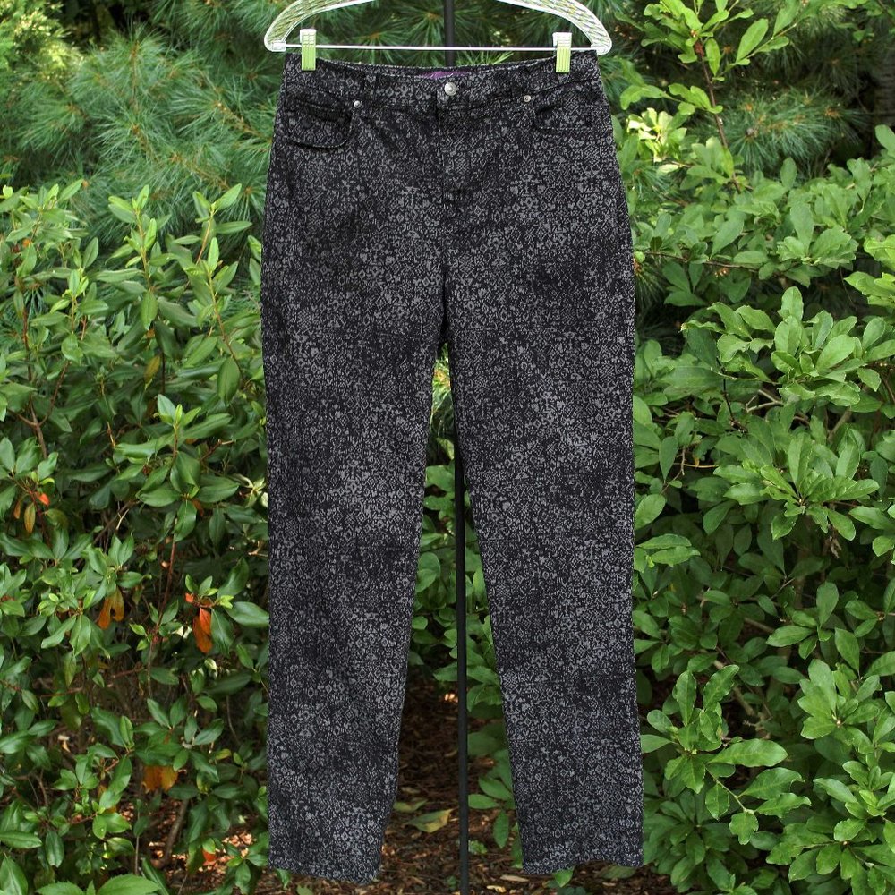 Gloria Vanderbilt High-Rise Printed Stretch Jeans
